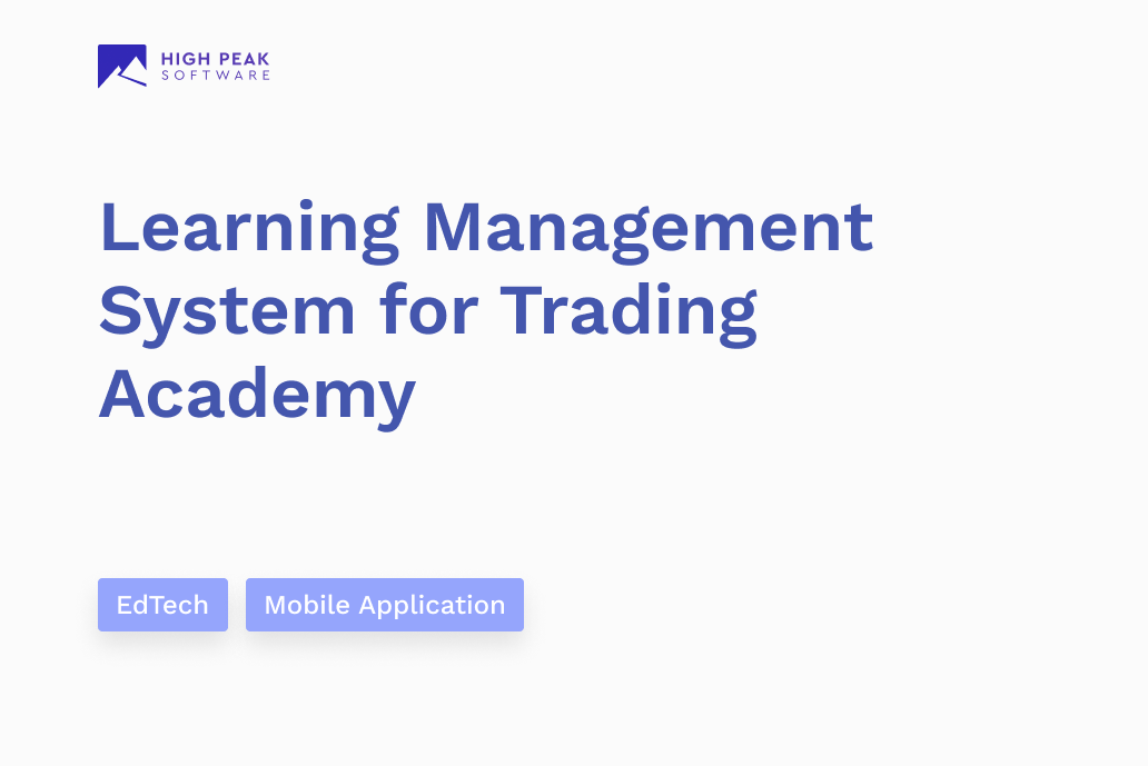 Learning Management System for Trading Academy