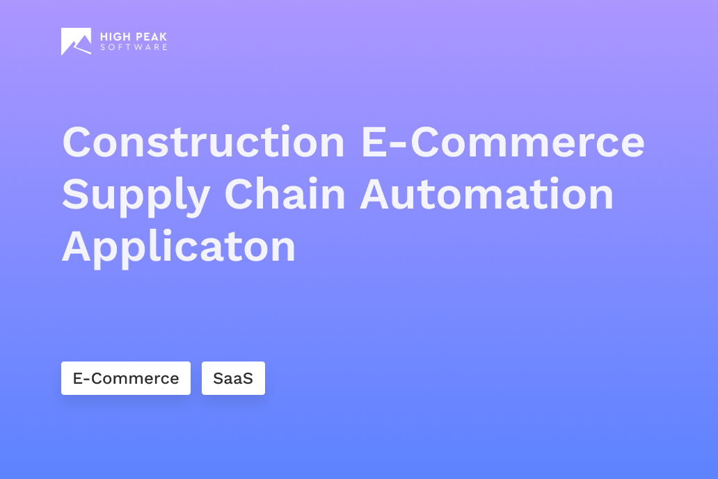 Construction E-commerce Logistics Application