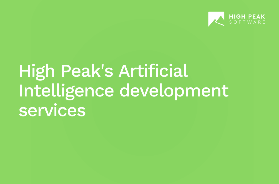 High Peak's Artificial Intelligence development services