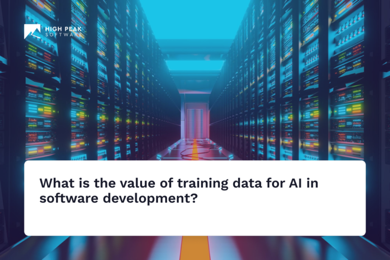 What is the value of training data for AI in software development?