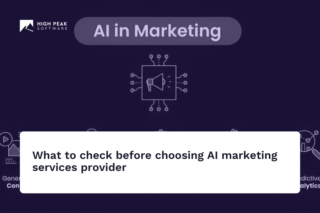 What to check before choosing AI marketing services provider