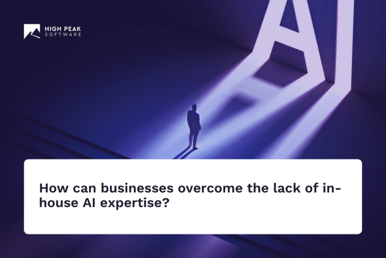How can businesses overcome the lack of in-house AI expertise?