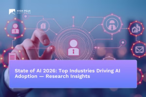 State of AI 2026 research insights showing top industries driving enterprise AI adoption