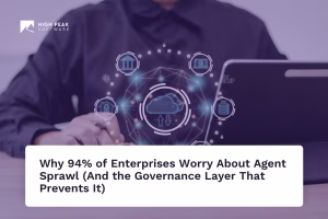 Enterprise AI agent sprawl governance layer diagram showing centralized control and policy enforcement